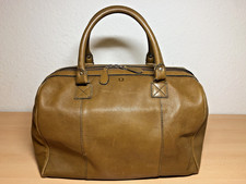 Vintage Goldpfeil braune Leder Reisetasche klein Weekender Shopper