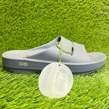 Oofos OOahh Mens Size 8 Womens 10 Slate Gray Beach Walking Recovery Slide Sandal