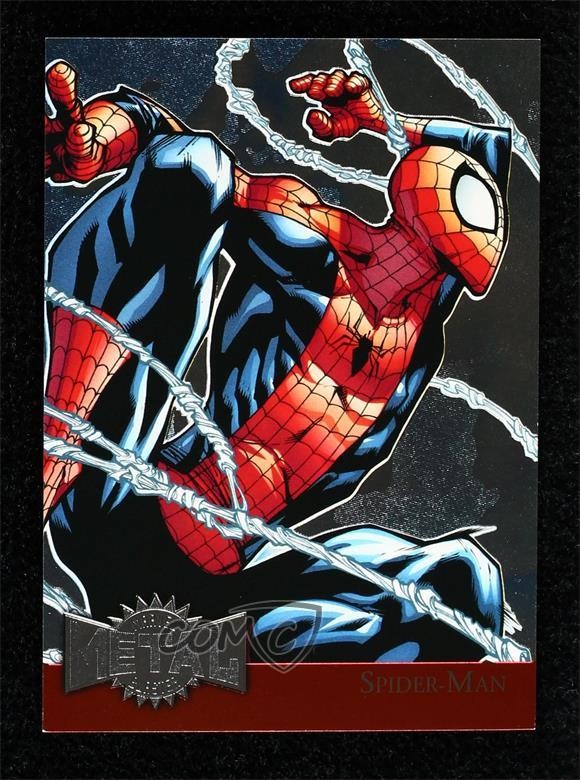 2015 Marvel Fleer Retro 1995 Fleer Metal Blaster Spider-Man #34 0kg8