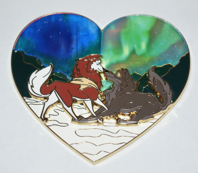 #ad #ad Balto amp; Jenna Northern Lights Jumbo Heart Fantasy Pin by TooBusyToCare Very Rare $224.99