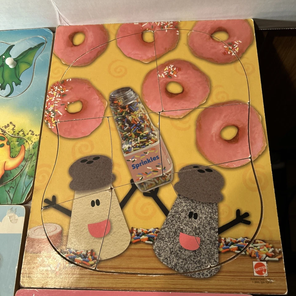 Lot of 8 Kids Wooden & Cardboard Puzzles Melissa & Doug Care Bears Mattel - Image 4 of 4