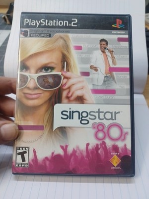 SingStar '80s (Sony PlayStation 2, 2007) PS2 CIB W Manual Black Label Tested