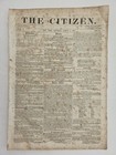 1854 antique THE CITIZEN NEWSPAPER ny JOHN MITCHEL SLAVERY KANSAS INDIANS — photo 1