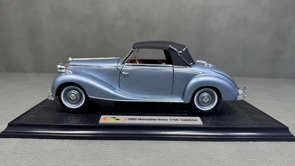 1950 Mercedes Benz 170с кабриолет подпись литая модель автомобиля 1:18 - Изображение 2 из 4