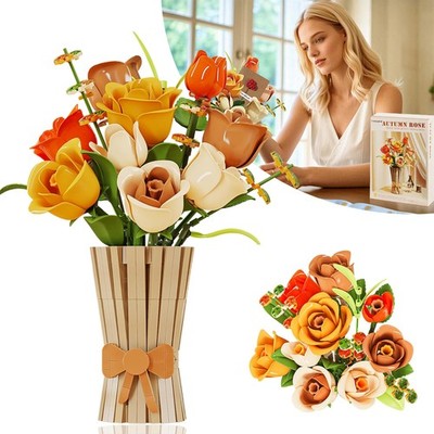 Rosen Blumen Blumenstrauß Bausatz DIY Botanicals Sammlung Blumen Set mit Vase