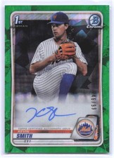 2020 BOWMAN CHROME - GREEN ATOMIC REFRACTOR - AUTOGRAPH - KEVIN SMITH /99
