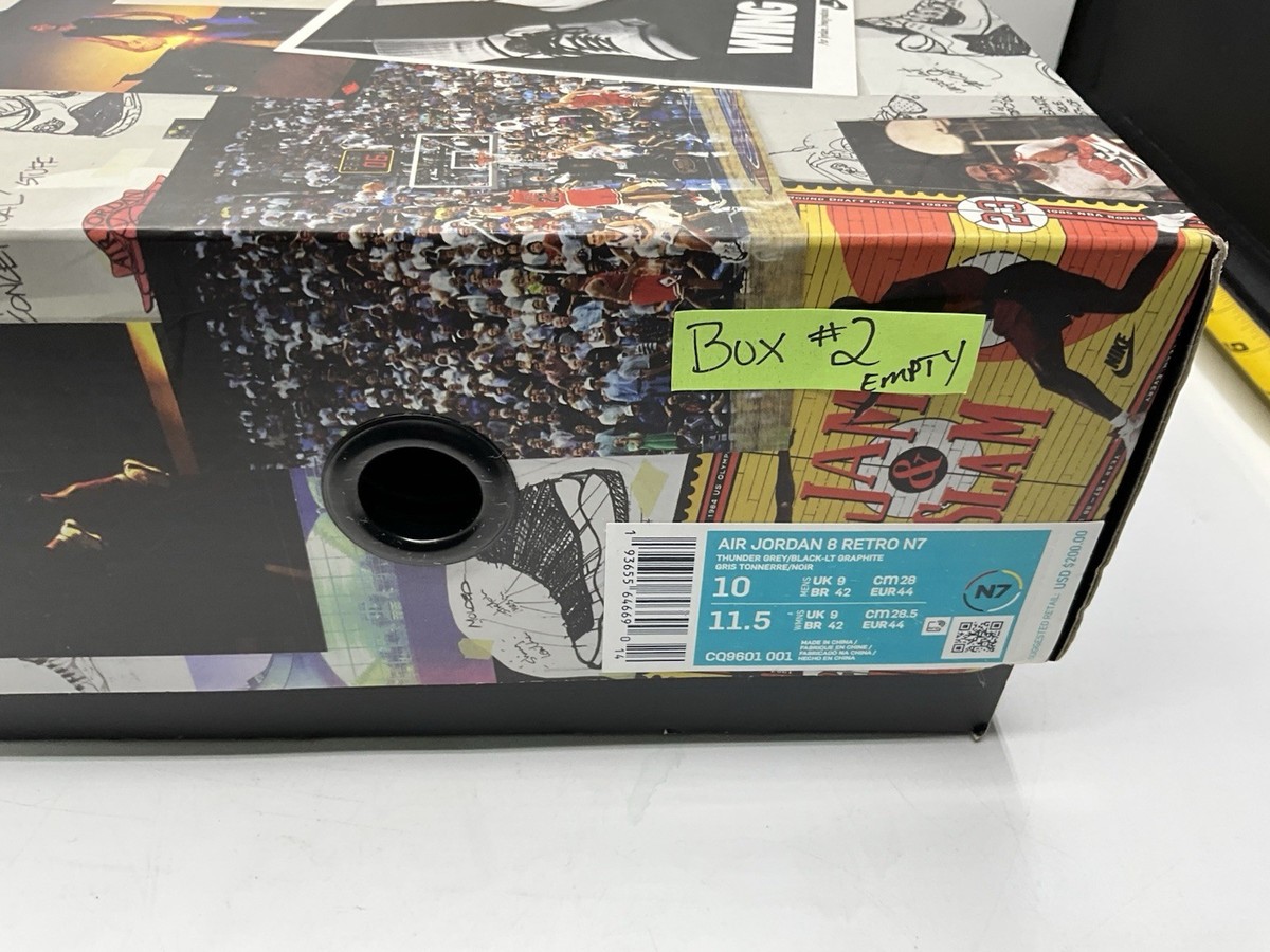 J＊J Air Jordan 8 Retro N7 BOX Sz 10 NIKE Original Box COLLECTOR RARE