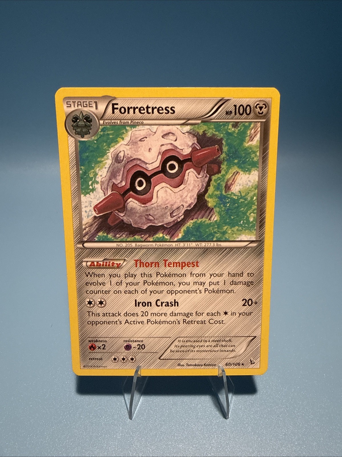 Forretress Reverse Holo Rare XY - Flashfire 60/106 LP