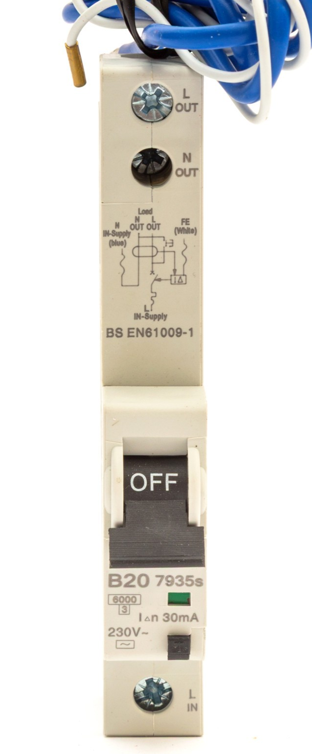 MK 20 AMP 20A B20 CURVE B 6kA 30mA RCBO TYPE AC 07935S 7935S SENTRY