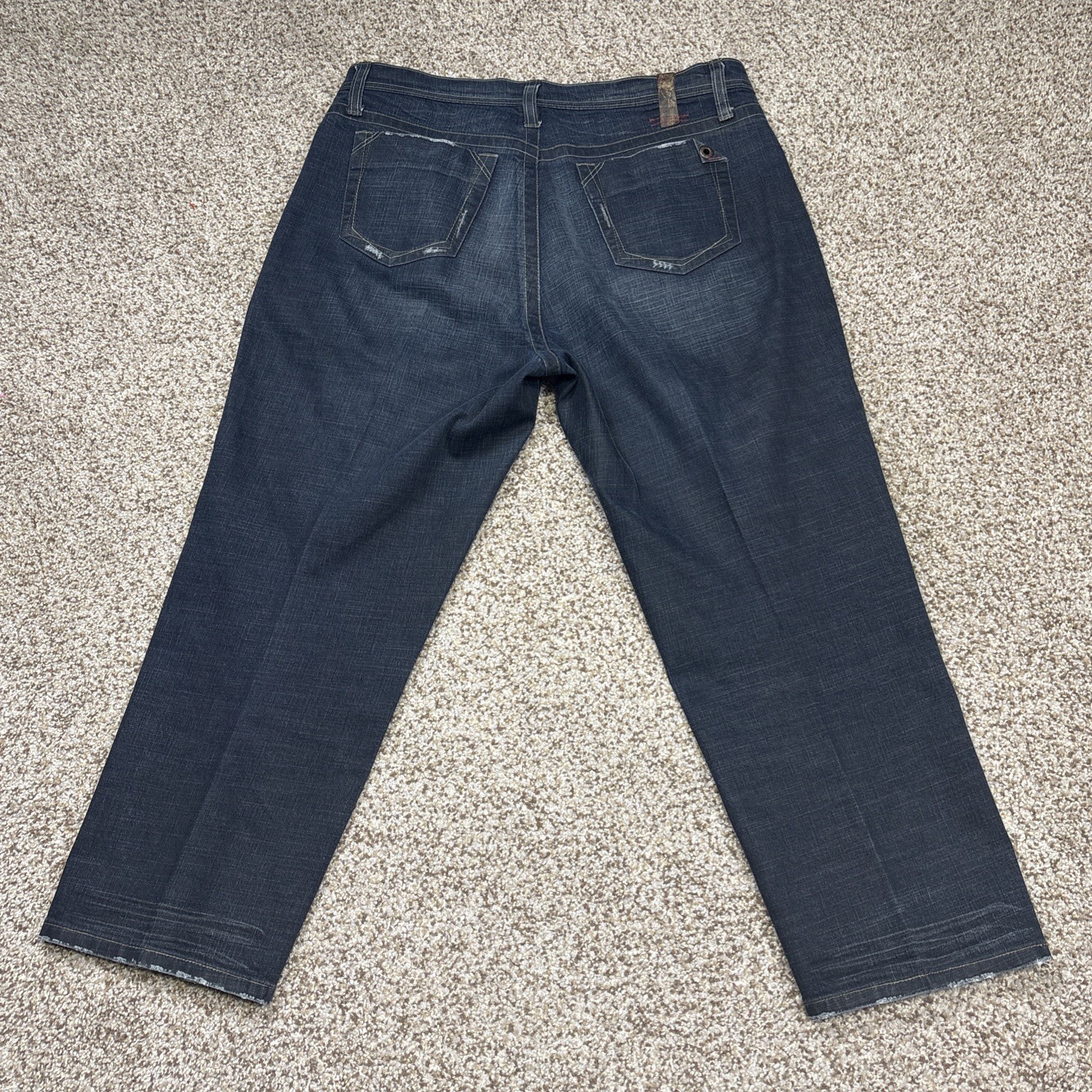 Vintage Z Cavaricci Women’s Size 14 Dark Blue Stretch Denim Jeans Fits 35 X 25 - View 14