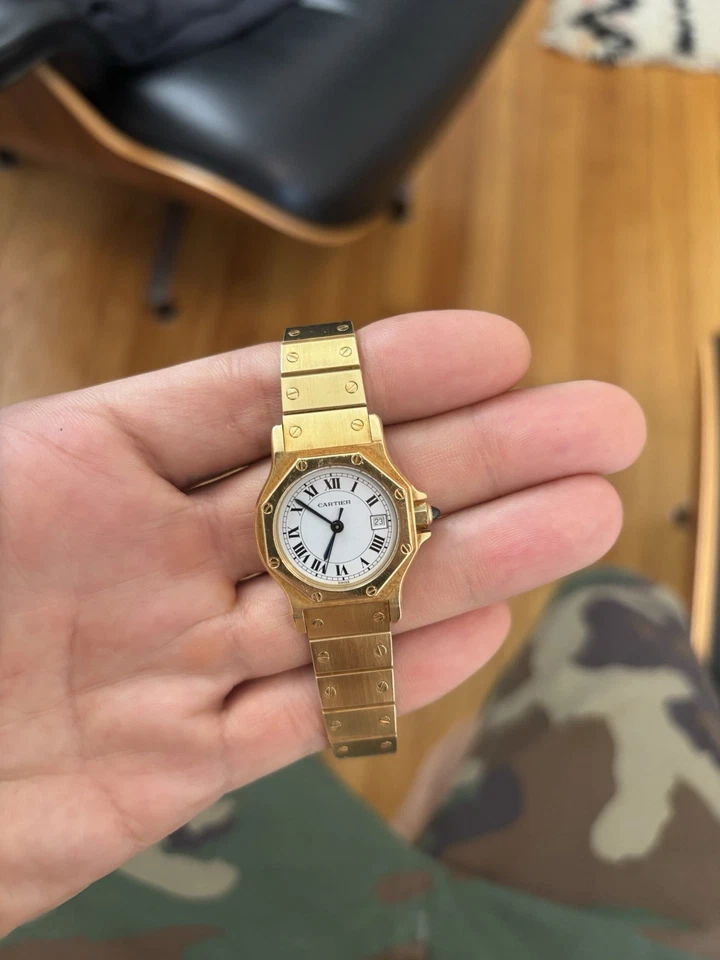 Cartier Santos Octagon Automatic Dial 18k Solid Gold - Image 2 of 4