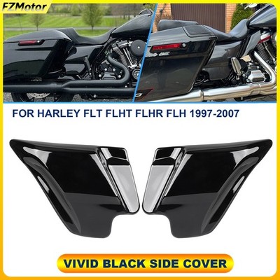 Vivid Black Panel Side Covers For Harley Touring Road King Electra Glide 97-2007