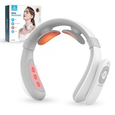 Portable Heated Neck Massager, EMS Intelligent Electric Neck Massager with He...