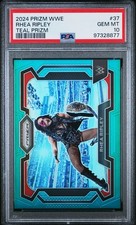 PSA 10 Rhea Ripley 2024 Panini Prizm #37 Teal /49 GEM MINT WWE
