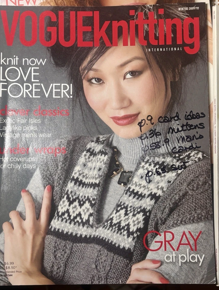 VOGUE KNITTING INTERNATIONAL MAGAZINE Lot 7 06 2008-11 Holiday Covers Written On - Image 4 of 4