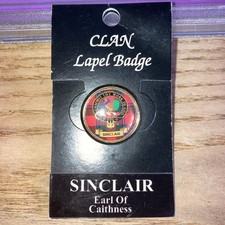 Clan Sinclair Earl Of Caithness Lapel Badge Brand New