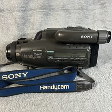 Sony CCD FX511 Video8 Handycam Camcorder For Parts White Screen Battery Included