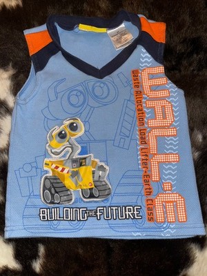  Wall-E Kids Toddler sleeveless shirt. Size 2t great graphics. Pixar movie 2008