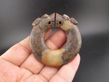 China,old  jade,hongshan culture,Collectibles,rare dragon,pendant B(828)