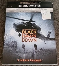 Black Hawk Down 4K Ultra HD, Blu-ray, 2001, 3-Disc Set w/OOP Slipcover