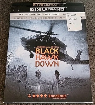 Black Hawk Down (4K Ultra HD, Blu-ray, 2001, 3-Disc Set) w/OOP Slipcover