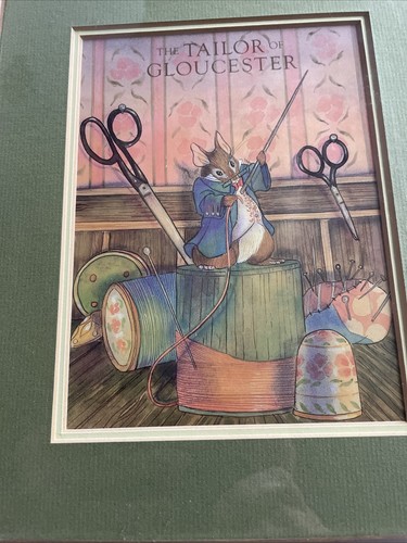 3 Vintage Peter Rabbit Prints Wood Framed And Matted. Child’s Room Nursery Decor - Picture 8 of 12