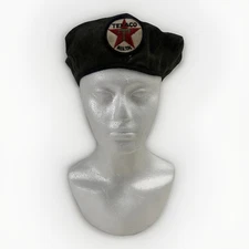 Vintage Texaco Hat Size Green Beret 7-1/8 Gas Oil
