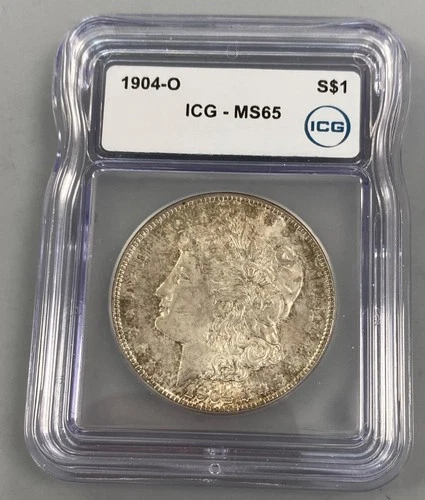 1904 O ICG MS65 US 90% Silver Morgan $1 L24506