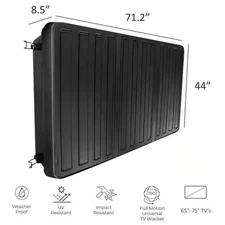 NEW! Storm Shell Weatherproof Outdoor Hard Cover for 65" - 75" TV