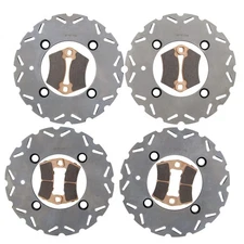 Brake Rotors and Brake Pad for Polaris Ace 900 XC 2018 Front and Rear RipTide