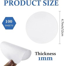 100 Sheets Microwave Kiln Paper 4.7 Round Ceramic Fiber for Glass Fusing DIY