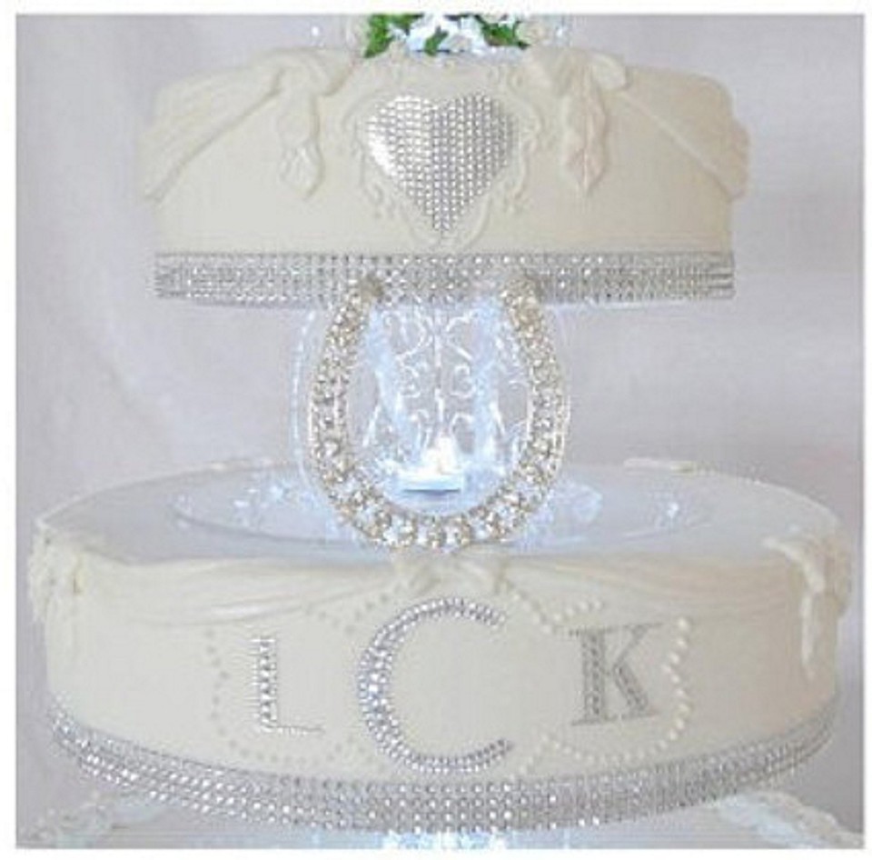 Super Cool Creations Farfalle Nero Round Acrylic Pillars Wedding & Party Cake Separators/Stands 15 cm Â € 13 cm