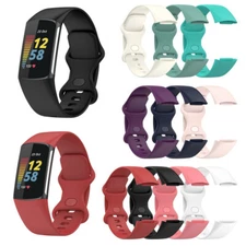 Sports Silicone Wristband Watch Band For Fitbit Charge 5 6 Replacement Strap