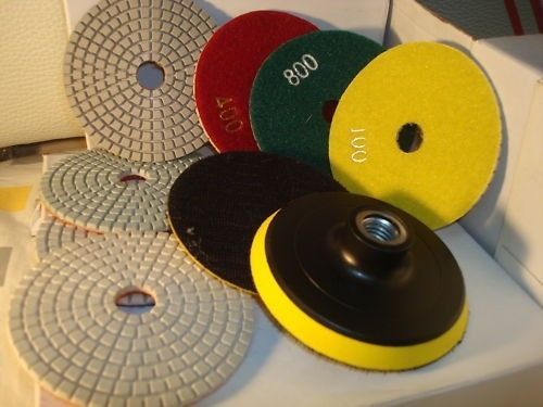 Diamond Polishing Pad 4 inch Wet/Dry 37PCS Granite Stone Concrete Marble grinder - Picture 1 of 10