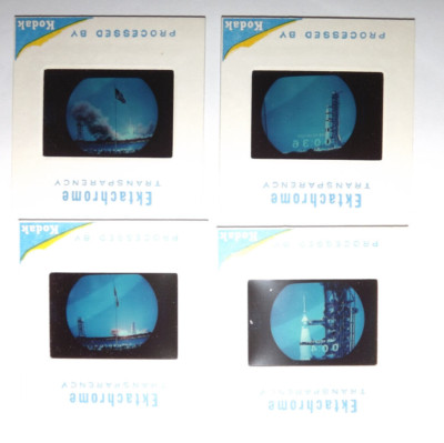 Lot Of 4 Vintage 1972 Space Shuttle Launch Amateur  35MM Color Slides
