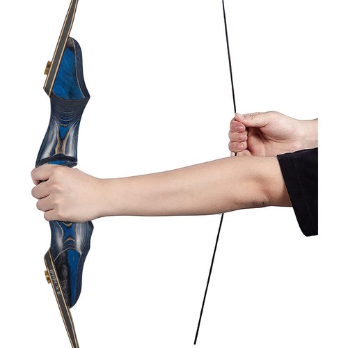 60" Archery 25-50lb Takedown Wooden Recurve Bow for Adult Hunting Shoot Target - Picture 6 of 16