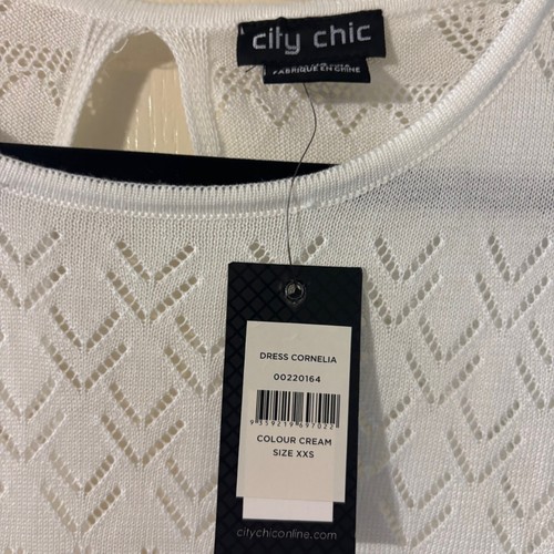 NWT CITY CHIC Women's Plus Size Cornelia Dress, Cream, SZ XXS (12) - Picture 4 of 5