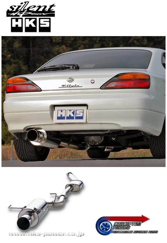 Genuine HKS Silent Hi-Power Cat Back Exhaust - For S15 Silvia SR20DET Spec-R