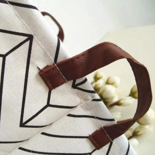 Foldable Cotton & Linen Laundry Basket - Large Capacity - Picture 4 of 12