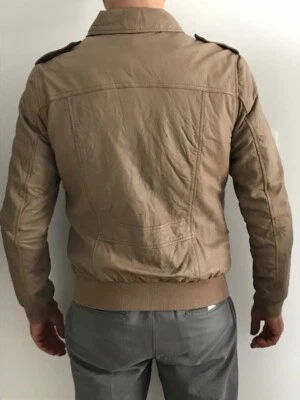 veste cuir MAC DOUGLAS marron clair neuve M - Photo 1/2