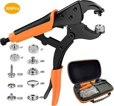 Heavy Duty Snap Fastener Tool Kit Boat Cover, Metal Snaps, Canvas, Sewing ,Tarps