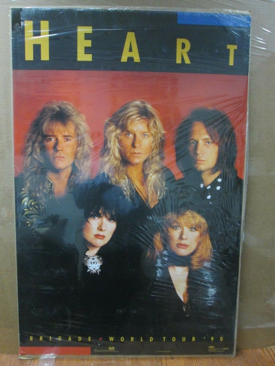 Vintage HEART original rock band music artist poster 13028