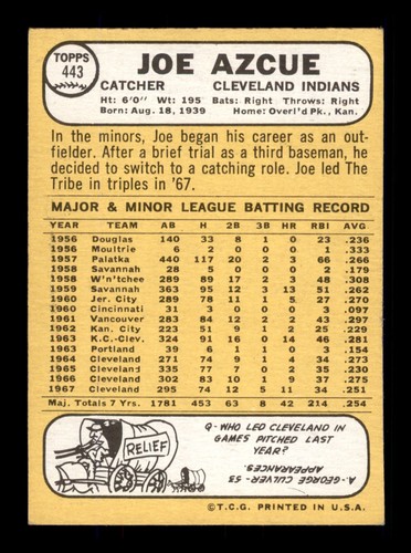 1968 TOPPS BASEBALL 335 TO 564 / SEE DROP DOWN MENU FOR CARD YOU WILL RECEIVE. - Picture 154 of 196