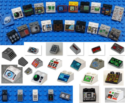 LEGO CONTROL PANEL GAUGE SLOPES ~ Radar Keypad Screen Phone Vent  NEW
