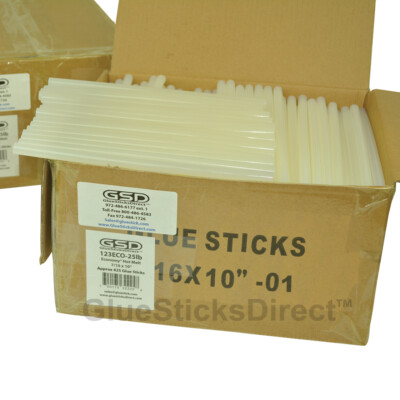 GlueSticksDirect Economy  Twin Pack Hot Melt Glue Sticks 7/16'' X 10'' 50 lbs Bulk