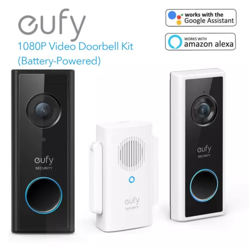 eufy Wireless Video Doorbell 1080P Security Camera Smart Intercom w/ Wi-Fi Chime