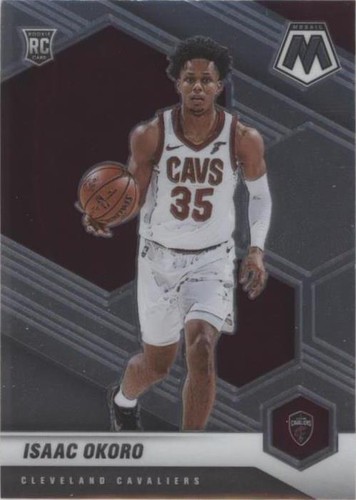 2020-21 Panini Mosaic Isaac Okoro Gold Prizm /10 Rookie Cavaliers