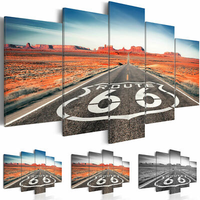 ROUTE 66 LANDSCAPE Canvas Wall Art Image Photo Print c-B-0020-b-n