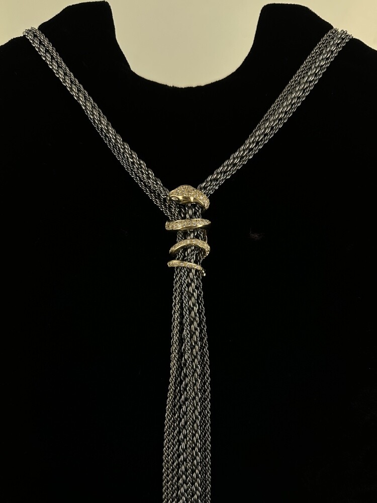 【VINTAGE HOLLYWOOD】Diagonal Snake Chain Necklace〜2023秋 VINTAGE HOLLYWOOD】Diagonal Snake Chain Necklace VINTAGE