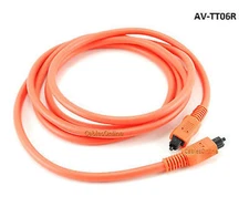 6ft Fiber Optical SPDIF Toslink to Toslink Digital Audio Orange Cable, AV-TT06R